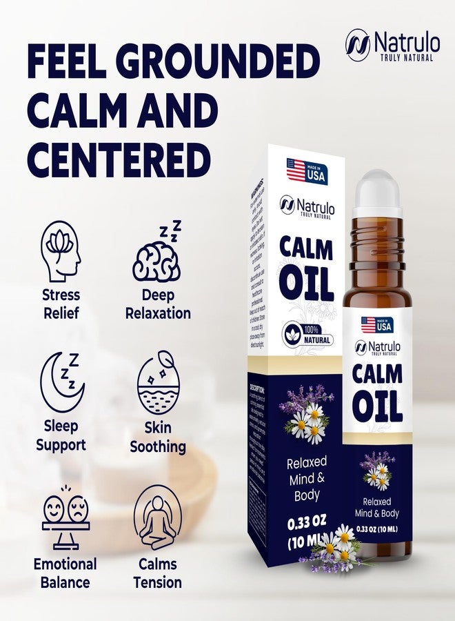 Natrulo Calm Essential Oil Roll On – Calming Essential Oils with Lavender & Chamomile – Stress Relief, Relaxation & Skin-Soothing Aromatherapy – Essential Oil Roller – Self Care & Relaxation Gifts for Women - Image 3